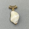 Mother-of-Pearl Pendant 14-18x12-13mm+- (assorted size) with Bail 14x+6mm+