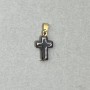 Hematite Cross Pendant 22x10mm+