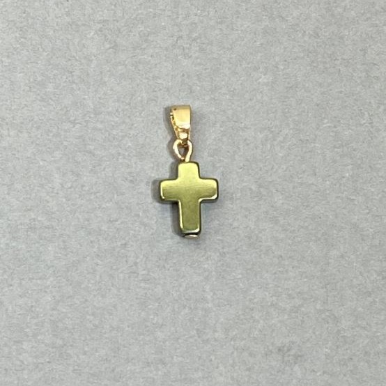 Hematite Cross Pendant 19x8.5mm+