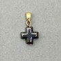 Hematite Cross Pendant 19x12mm+