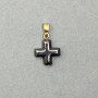 Hematite Cross Pendant 19x10mm+
