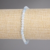 Bracelet, Faceted Aquamarine Cube, diameter 4x4mm+-, length 18cm+- Stretch