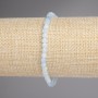 Bracelet, Faceted Aquamarine Cube, diameter 4x4mm+-, length 18cm+- Stretch