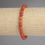 Bracelet, Carnelian Smooth Bead, diameter 6mm+-, length 18cm+- Stretch