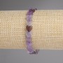 Amethyst Heart Bracelet 8mm+/-, length 18cm+/- stretch