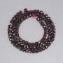 Garnet Beads Faceted Cube 4x4mm+-, 39cm+- Length on Thread