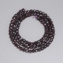 Garnet Beads Faceted Cube 4x4mm+-, 39cm+- Length on Thread