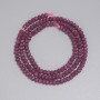 Ruby Beads Faceted Rondelle 4x3mm+-, 39cm+- Length on Thread