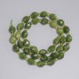 Jadeite Faceted Rice Beads 8x7mm+/- with 3mm+/- Seed Beads, length 38cm+/- strand