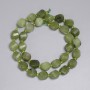 Jadeite Faceted Rhombus Beads 10x9mm+/- with 3mm+/- Seed Beads, length 38cm+/- strand
