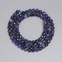 Sodalite Beads, Faceted Cube 4.5x4.5mm+-, Length 39cm+- on a Thread