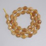 Citrine Beads Faceted Grain 8x6.5mm+/-, seed beads 3mm+/-, length 37cm+/- on a thread