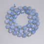 Aquamarine Beads Faceted Cube 6.5x6.5mm+- Seed Beads 3mm+-, Length 38cm+- on Thread