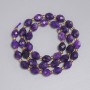 Sugilite Beads Faceted Rice 8x6.5mm+- Seed Beads 3mm+-, Length 36cm+- on Thread