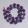 Sugilite Beads Faceted Rice 10x8mm+- Seed Beads 3mm+-, Length 38cm+- on Thread