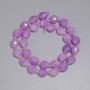 Lavender Amethyst Beads Faceted Rice 10x9mm+- Seed Beads 3mm+-, Length 36cm+- on Thread