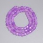 Lavender Amethyst Beads Faceted Cube 5x5mm+-, Length 37cm+- on Thread