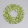 Chrysolite Olivine Beads Faceted Cube 6x6mm+- Seed Beads 3mm+-, Length 37cm+- on Thread