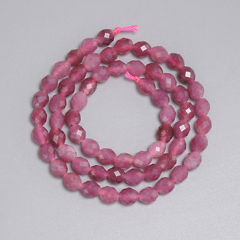 Tourmaline Beads, Faceted Rice 6x5mm+-, Length 38cm+- on a Thread