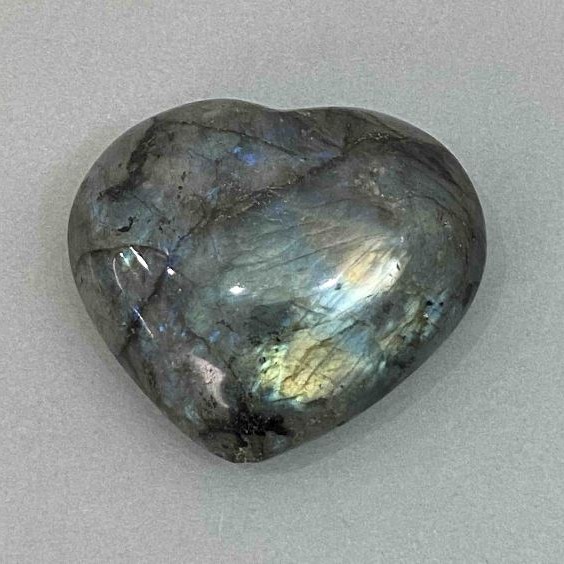 Labradorite Souvenir Stone, Heart Shape 68x60x30mm+-, Weight from 178g