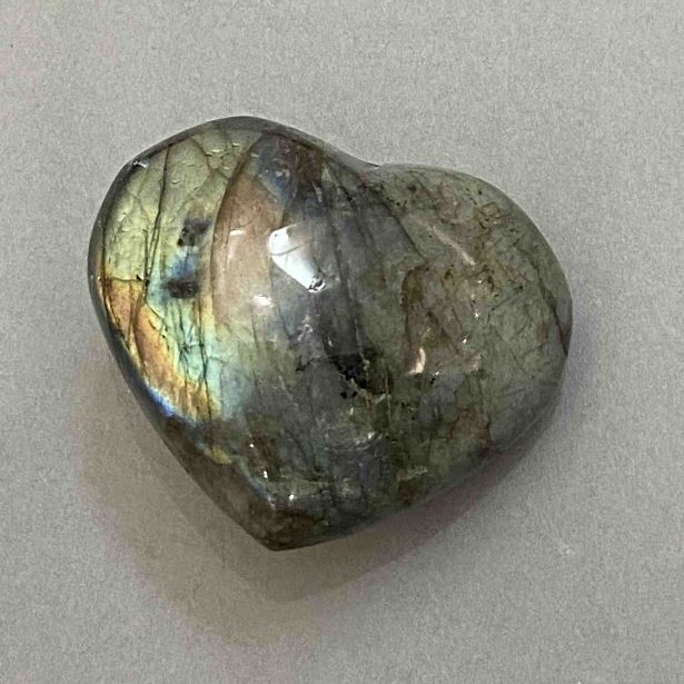 Labradorite Heart-Shaped Souvenir Stone 49x41x23mm+- weight from 96g