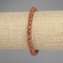 Aventurine Bracelet Golden Sand Faceted Bead, 6mm diameter, 18cm length ± stretch