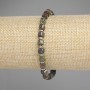 Jasper Bead Dragon’s Blood Garnet Crystalized Cube Bracelet, diameter 5mm±, seed beads 3mm±, length 18cm±, stretch