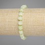 Chrysolite Olivine Faceted Cube Bracelet, Diameter 6.5x6.5mm+/-, Seed Beads 3mm+/-, Length 18cm+/- Stretch