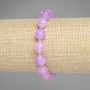 Lavender Amethyst Faceted Grain Bracelet, diameter 10x9mm+- 3mm+- seed beads, length 18cm +- stretch