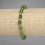 Jadeite Faceted Grain Bracelet, diameter 8x7mm+- 3mm+- seed beads, length 18cm +- stretch
