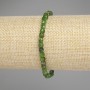 Diopside Faceted Cube Bracelet, diameter 4.5x4.5mm+/-, length 18cm +/- stretch