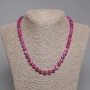 Tourmaline Necklace, Faceted Cube, Diameter 7x7mm+/-, Seed Beads 3mm+/-, Length 45cm+/- with Clasp