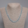 Topaz Necklace, Faceted Round Bead, Diameter 4-5mm+/-, Length 45cm+/- with Clasp