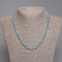 Topaz Necklace, Faceted Round Bead, Diameter 4-5mm+/-, Length 45cm+/- with Clasp
