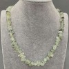 Prehnite Tumbled Stone Necklace, Diameter 9-14x4-7mm+/-, Length 45cm+/- with Clasp