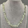 Prehnite Tumbled Stone Necklace, Diameter 9-14x4-7mm+/-, Length 45cm+/- with Clasp