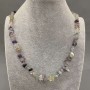 Fluorite Chip Necklace, diameter 6-12x3-5mm+/-, length 45cm+/- with clasp