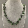 Zoisite Natural Stone Necklace, tumbled butterfly beads 8-15x6-9mm+/-, length 45cm+/- with clasp
