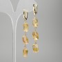 Earrings Citrine polygons 10-12x8mm+/-, length 66mm+