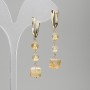 Citrine Earrings, Faceted Bead 6mm+/- Cylinder 9x6mm+/-, Length 46mm+