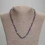 Sodalite Necklace, Faceted Round Bead, Diameter 4mm+-, Length 45mm+- with Clasp