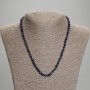 Sodalite Necklace, Faceted Cube, Diameter 4.5x4.55mm+-, Length 45mm+- with Clasp