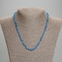 Apatite Necklace, Faceted Grain, Diameter 6x5mm+-, Length 45mm+- with Clasp