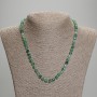 Agate Necklace, Faceted Cube, Diameter 5x5mm+-, Seed Beads 3mm+-, Length 45mm+- with Clasp