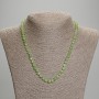 Chrysolite Olivine Necklace, faceted cube, diameter 5x5mm+/-, length 45mm+/- with clasp