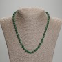 Malachite Necklace, faceted round beads, diameter 6mm+/-, length 45mm+/- with clasp
