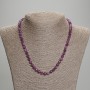 Necklace Tourmaline faceted cube, diameter 5x5mm+/-, length 45mm+/- with clasp