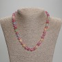 Necklace Tourmaline faceted cube, diameter 7x7mm+/-, length 45mm+/- with clasp