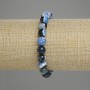 Bracelet Agate round bead 8mm+/-, length 18cm+