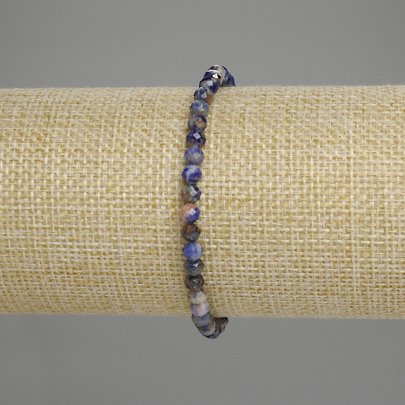 Sodalite Faceted Bead Bracelet 4mm+-, length 18cm +